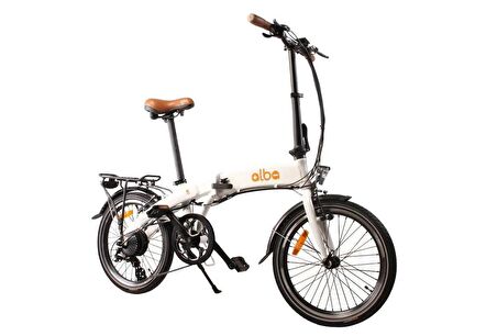 Alba Fold 2 Std Elektrikli Katlanır Bisiklet LED Gösterge, 7.8Ah Batarya Beyaz E-Bike