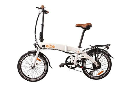 Alba Fold 2 Std Elektrikli Katlanır Bisiklet LED Gösterge, 7.8Ah Batarya Beyaz E-Bike