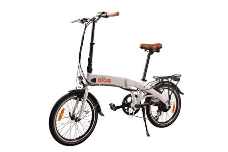 Alba Fold 2 Std Elektrikli Katlanır Bisiklet LED Gösterge, 7.8Ah Batarya Beyaz E-Bike