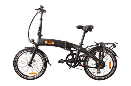 Alba Fold 2 Std Elektrikli Katlanır Bisiklet LED Gösterge, 7.8Ah Batarya Siyah E-Bike