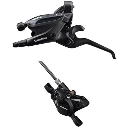 Shimano ST-EF505+BR-MT200 Bisiklet 3'Lü Sol - Ön Hidrolik Disk Fren Vites Kolu Seti