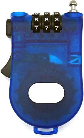 Tex TY4605 Masterlock Kask Kilidi Motosiklet ve Bisikletler Için Uyumlu Şifreli Kilit Mavi