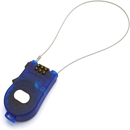 Tex TY4605 Masterlock Kask Kilidi Motosiklet ve Bisikletler Için Uyumlu Şifreli Kilit Mavi