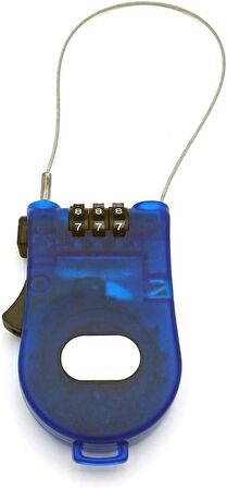Tex TY4605 Masterlock Kask Kilidi Motosiklet ve Bisikletler Için Uyumlu Şifreli Kilit Mavi