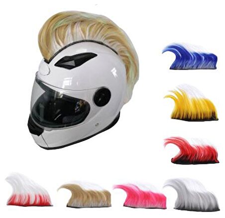 Tex Kask Süsü 1 Motosiklet Bisiklet Ve Kayak Kask Süsü Apaçi Peruk Pembe