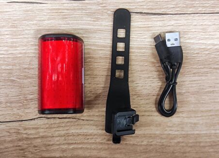 Forte Gt 6043 Bisiklet Arka Işık 4 Modlu 100 Lümen USB Şarjlı Güçlü Arka Stop