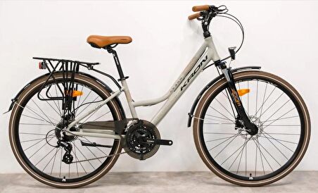 Kron CX 300 28" Jant Şehir Bisikleti Unisex 15'' Kadro 24 Vites HD Bej Siyah Kahverengi