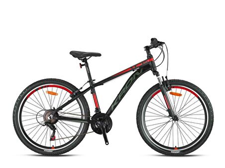 Kron XC 75 27.5" Jant V Fren 17 Kadro 21 Vites Dağ Bisikleti Siyah Kırmızı Füme