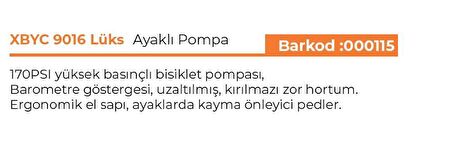 XBYC 9016 LÜX BÜYÜK AYAKLI POMPA 170PSI yüksek basınçlı Bisiklet Motosiklet Scooter POMPA