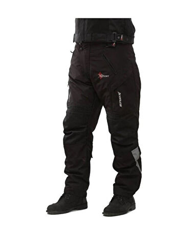 X-RIDER 1091 Cordura Full Korumalı Rüzgar Geçirmez Motosiklet Pantolonu S Beden Siyah