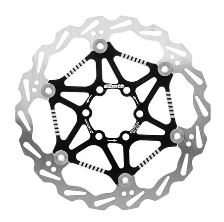 EzMTB 160 mm Bisiklet Disk Fren Rotoru 160mm 6 Vida MTB Performans Rotor Siyah