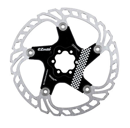 EzMTB 203mm Bisiklet Disk Fren Rotoru 203mm 6 Vida MTB Performans Rotor Siyah