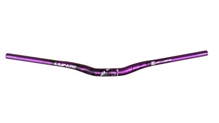 Lunje Alüminyum 31.8 780 mm Riser Mtb Gidon Bisiklet Gidonu Mor Siyah