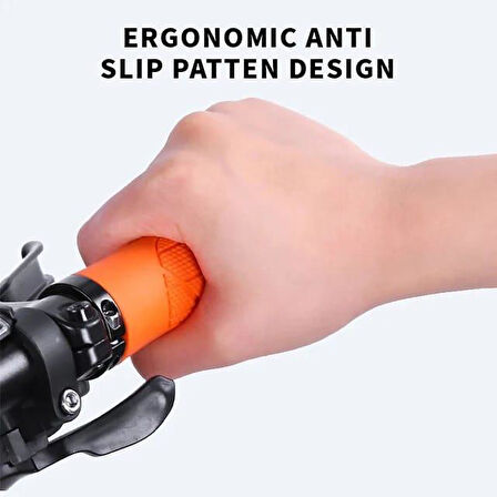 SARİSSA PVC Elcik Ergonomik Destekli Yapı Kolay Kavrama Kaymaz Bisiklet Elciği Mor