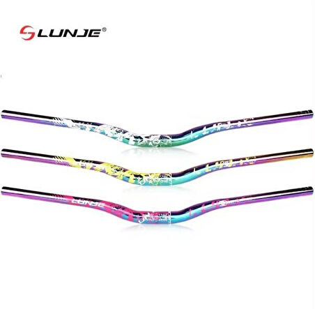 Lunje Alüminyum 31.8 780 mm Riser Mtb Gidon Bisiklet Gidonu Bukalemun Pembe