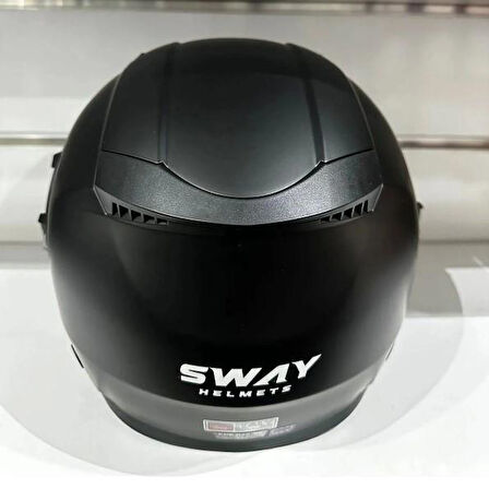 Sway 766 Geko Güneş Gözlüklü Yarım Motosiklet Kaskı L Beden Mat Black