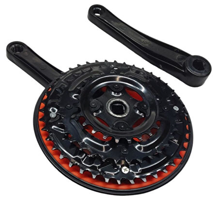 Bisiklet Aynakol Sağ Sol Takım 3 Lü Dişli- 24/34/42T x 170mm Siyah Turuncu Renk