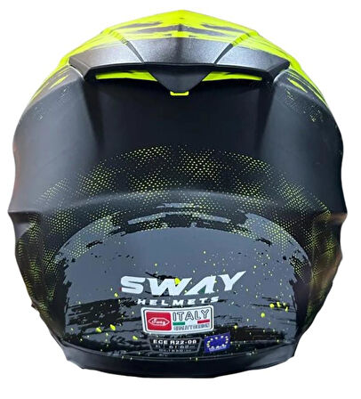 Sway Xbyc X60 Full Face Enduro Touring Adventure Kapalı Motosiklet Kaskı XXL Beden Kum Sarısı