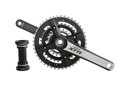 Shımano XTR FC-M970 175MM 44X32X24T Shımano XTR 3'Lü Aynakol Hollowtech Orta Göbek Dahil