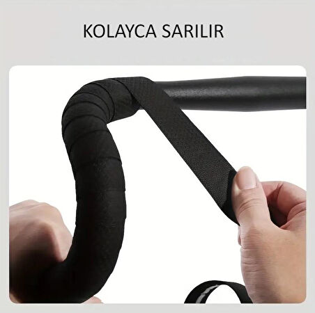 BUCKLOS Yol Yarış Bisikleti Direksiyon Gidon Sargısı Bandı Şeridi Yumuşak Konforlu Tutuş Siyah Gri Beyaz