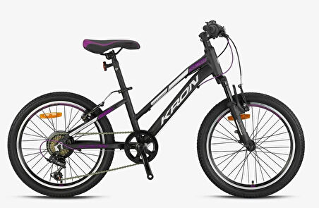 Kron XC 75 Lady 20 Jant 7 Vites Alüminyum Gövde Çocuk Dağ Bisikleti Siyah Gri Mor
