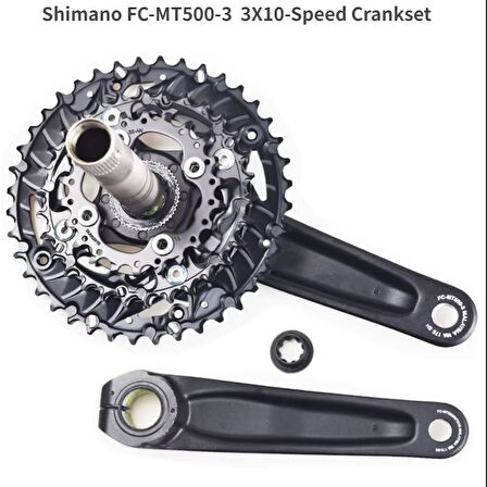 Shimano Deore FC-MT500-3 40/30/22T 175mm 3x10 Uyumlu Aynakol Hollowtech Aynakol