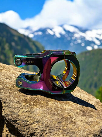 Wake Rainbow Bisiklet Kısa Gidon Boğazı 40mm Bisiklet Yedek Parça Aksesuarı WAKE RAİNBOW