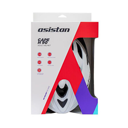 Asistan Cape H90 Çok Amaçlı Rüzgarlıklı Kask Yetişkin Scooter Bisiklet Kaskı M Beden Beyaz