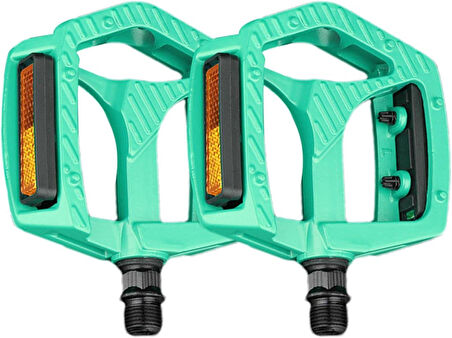 XBYC 1809 Bilyalı Bisiklet Pedalı MTB Alüminyum Alaşımlı Reflektörlü Pedal Cam Göbeği Renk