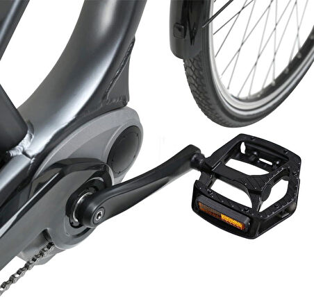 XBYC 1809 Bilyalı Bisiklet Pedalı MTB Alüminyum Alaşımlı Reflektörlü Pedal Siyah Renk