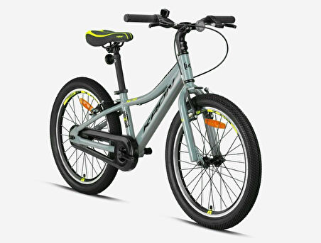 Kron XC 50 20 Jant Vitessiz V-Fren Alüminyum Çocuk Bisikleti Nardo Gri Sarı Denge Tekerli