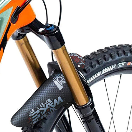 Wake Mtb Bisiklet Çamurluk Trekking Ön Veya Arkaya Takılabilir 4 Adet Cırt Kelepçe Hediyeli Siyah Enlee