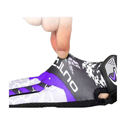 XBYC Outdoor Mtb Mevsimlik Tam Parmak Bisiklet Eldiveni Large Eldiven Mor