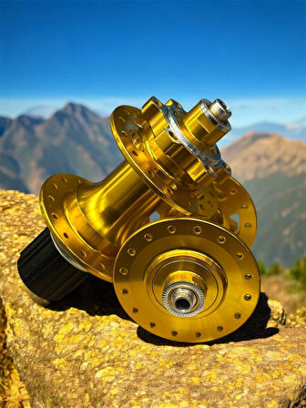 Forte Gt Xbyc 680 Bisiklet Hub Sesli Ön Arka Kaset Göbek Seti 32 Delik 6 Vida Qr Mandal Gold