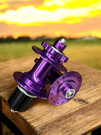 Forte Gt Xbyc 680 Bisiklet Hub Sesli Ön Arka Kaset Göbek Seti 32 Delik 6 Vida Qr Mandal Mor
