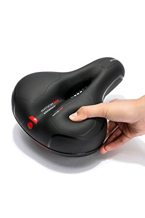 Bisiklet Koltuk Sele Airzone Hava Kanallı Reflektörlü Elastomer Yaylı Soft Doku Selesi Geniş Sele