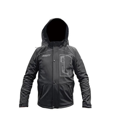 Forte Gt 1084 Babil Full Koruma 4 Mevsim Kışlık Softshell Motosiklet Montu XL Beden Siyah
