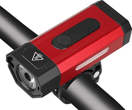 XBYC 6127 800 Lümen Bisiklet Ön Lamba Far Aydınlatma Usb Şarjlı Kırmızı