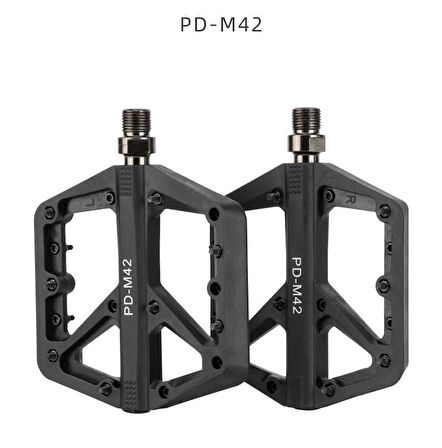 Promend Renkli Platform Pedal MTB Freeride Kaymaz Rulmanlı Plastik Pedal Ultra Hafif Siyah Renk