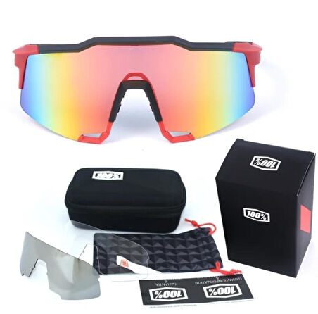 XBYC G4681 %100 Bisiklet Sürüş Gözlüğü Polarize Cam Yarı Çerçevesiz Spor Gözlüğü UV400 Lens Yeşil