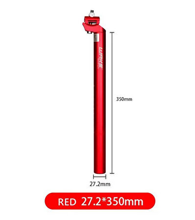 XBYC 679 Wake Sele Borusu 27.2mm çap x 35cm uzunluk Hafif Renkli Bisiklet Koltuk Borusu Kırmızı Renk