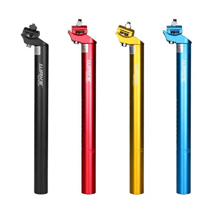 XBYC 679 Wake Sele Borusu 27.2mm çap x 35cm uzunluk Hafif Renkli Bisiklet Koltuk Borusu Mavi Renk