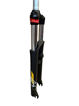 ZOOM M/LO 26" Jant Kilitlenebilir Bisiklet Maşası 1-1/8 QR Amortisörlü Maşa Disk Fren Uyumlu Siyah Sarı