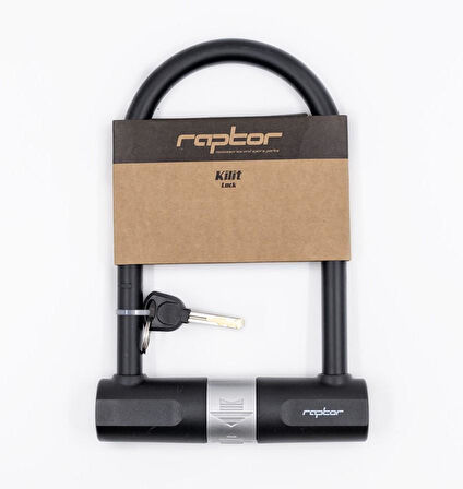 RAPTOR - Anahtarlı U Kilit 170×260mm Bisiklet Motosiklet Scooter Güvenlik U Kilidi