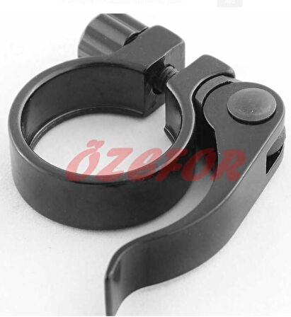 Bisiklet SELE BORUSU KELEPÇESİ MANDALLI SİYAH 31,8MM ( 27,2 SELE BORUSU UYUMLU )