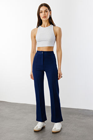 Kadın Yüksek Bel Toparlayıcı Ispanyol Paça Palazzo Pantolon PANTOLON-003