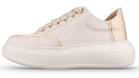 MP 252-6307 Bej Kadın Bağcıklı Spor Ayakkabı