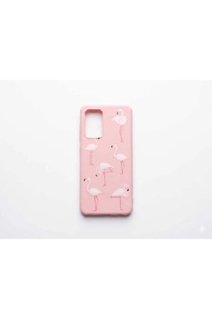 Samsung Galaxy A 52 Pembe Kuğulu Silikon Kılıf Modeli