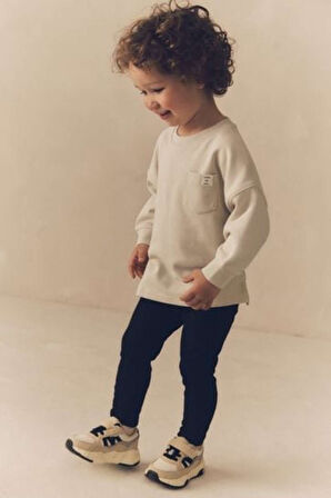 Next Baby Pamuklu Gri Uzun Kollu Alt Üst Takım Takım