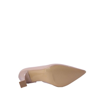 KADIN RUGAN SUNİ DERİ KADEH TOPUK STİLETTO SİYAH - HOBBY 26783R